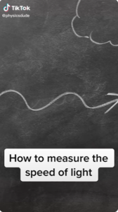 How to measure the speed of light by Physics dude