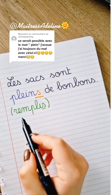 Plein ou pleins ? - Maitressadeline